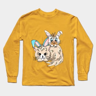 A Bunny and A Kitty Cat Long Sleeve T-Shirt